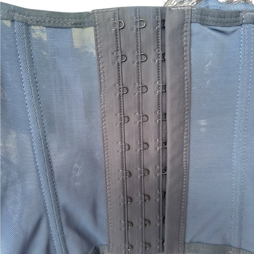 Out From Under Modern Love Corset Urban Outfitters lace blue lingerie size small - Picture 5 of 6
